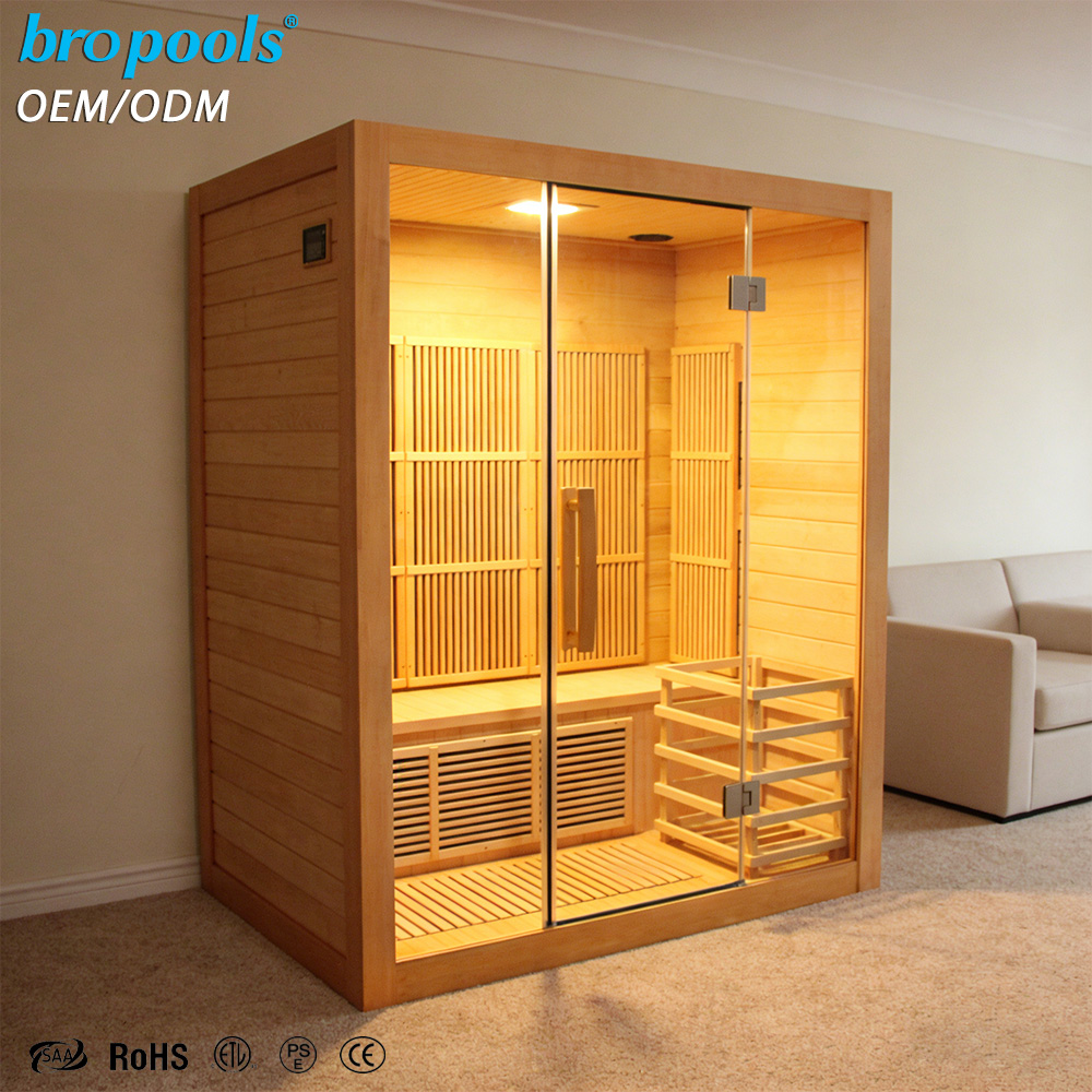 Spa Wellness Gym - Modern Hemlock Ahşap Uzak Kızılötesi Sauna