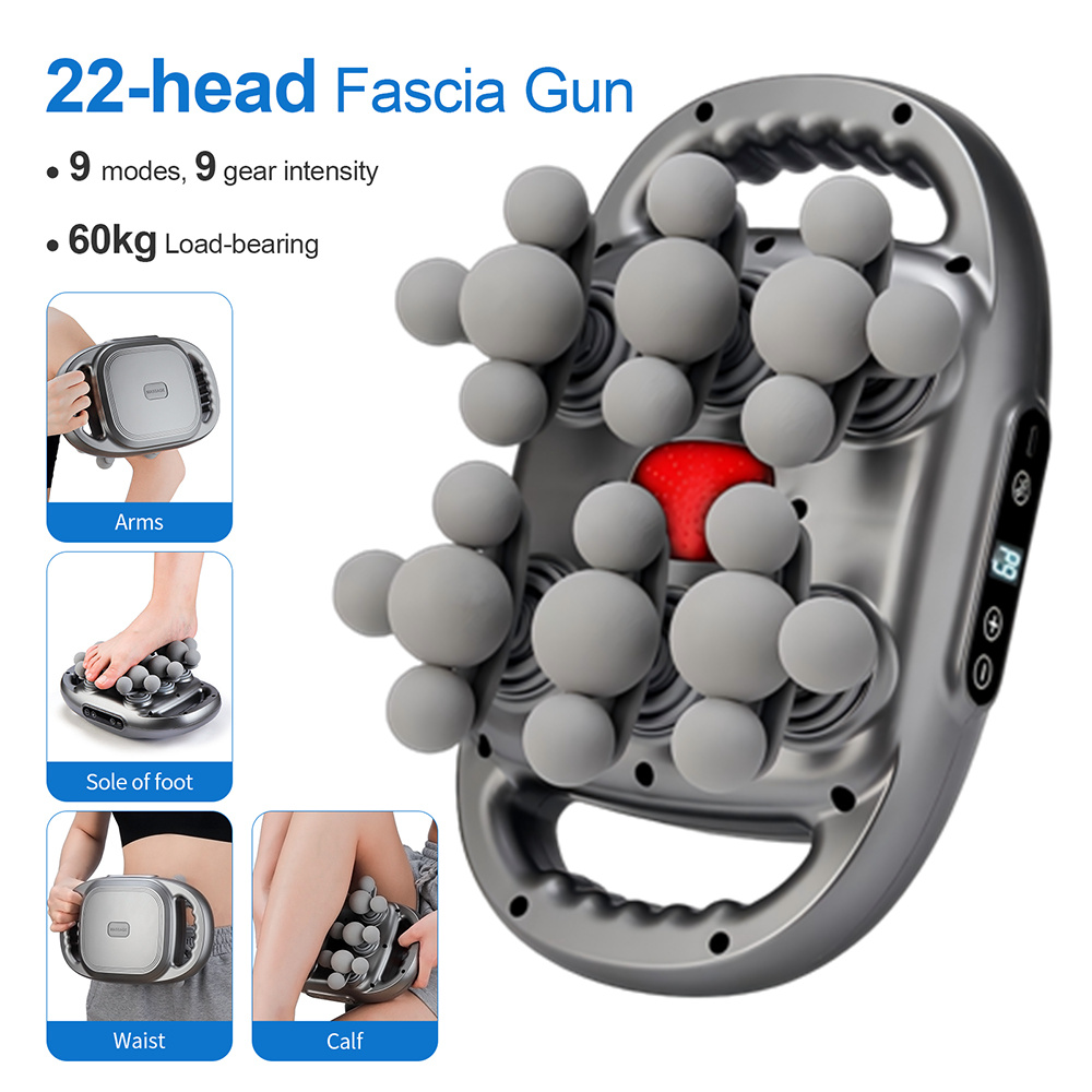 Massage Gun - 22 Başlıklı, Yüksek Frekanslı Titreşimli Vücut